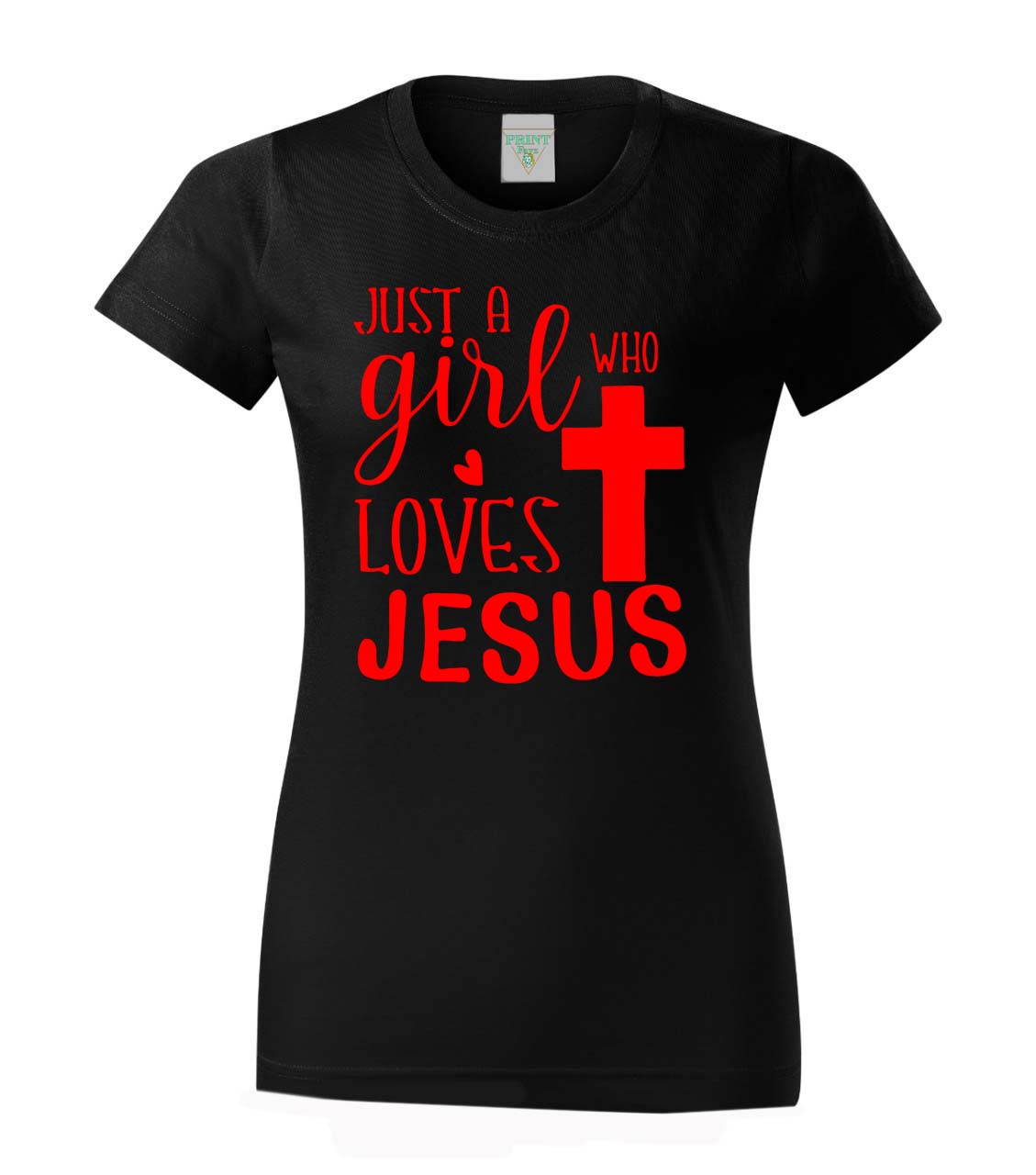 Dámská trička Basic - Just a girl who loves Jesus