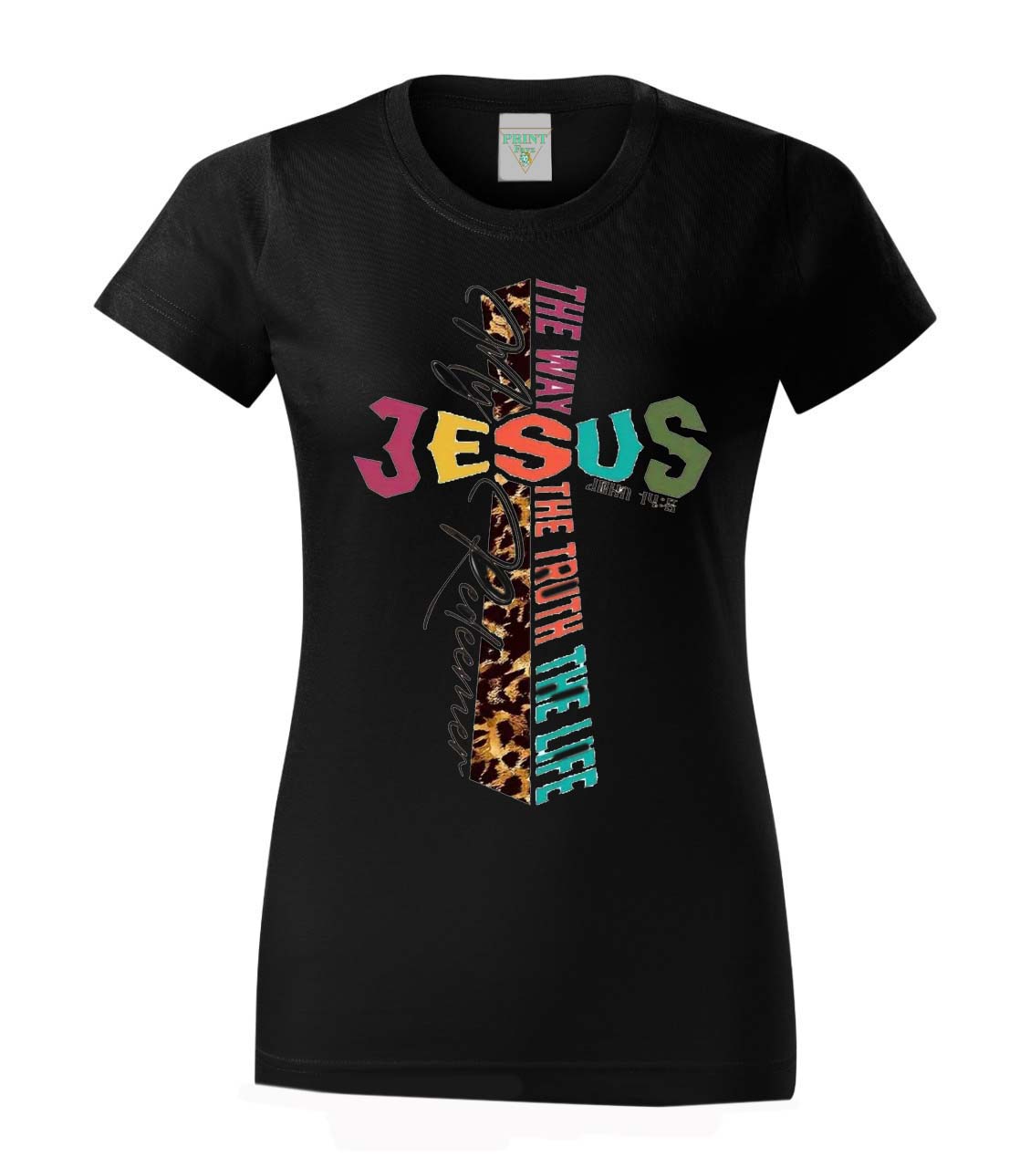 Dámská trička Basic - Jesus John 14:6