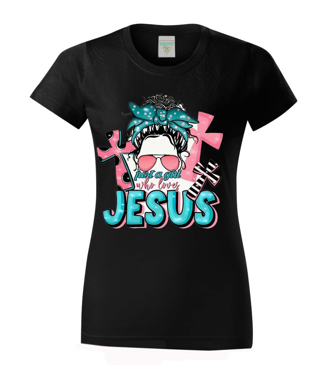 Dámská trička Basic - #2 Just a girl who loves Jesus