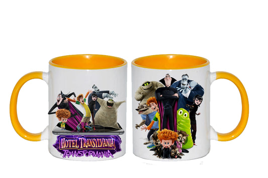 Hrnek bílý s oranžovým uchem - Hotel Transylvania