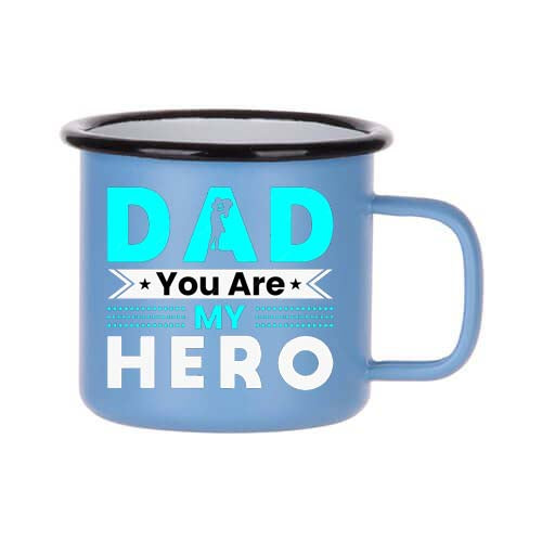 Hrnek kovový modrý - #3 DAD You Are MY HERO