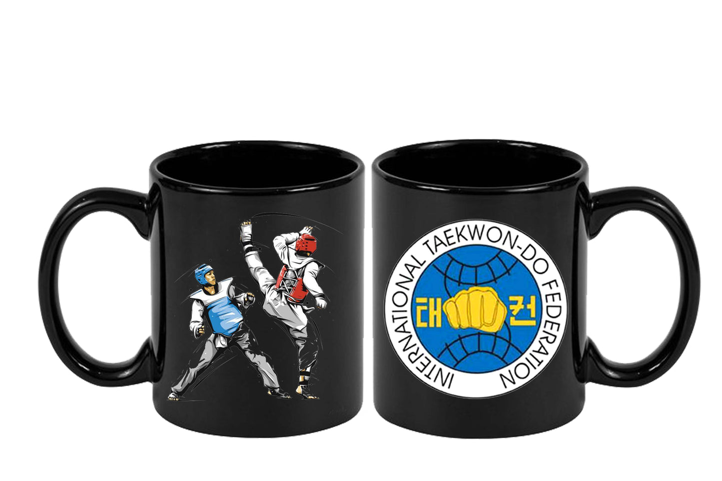 Černý hrnek - International Taekwon-do Fideration