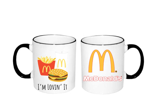 Hrnek bílý s černé uchem - Mc Donald's I'm lovin' it