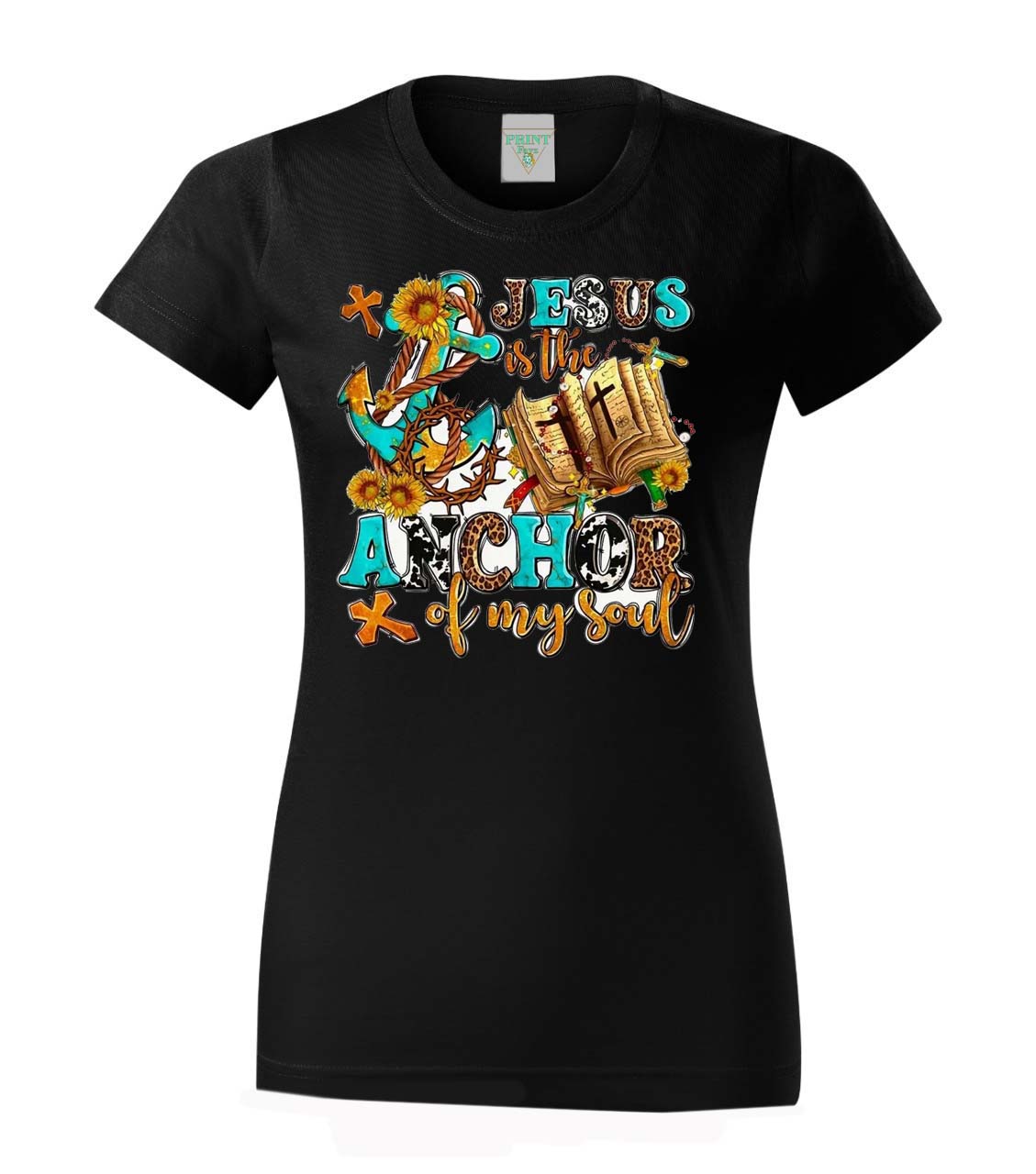 Dámská trička Basic - Jesus is the anchor of my soul