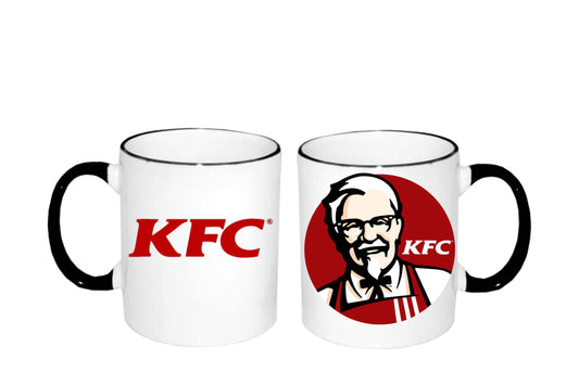 Hrnek bílý s černé uchem - KFC