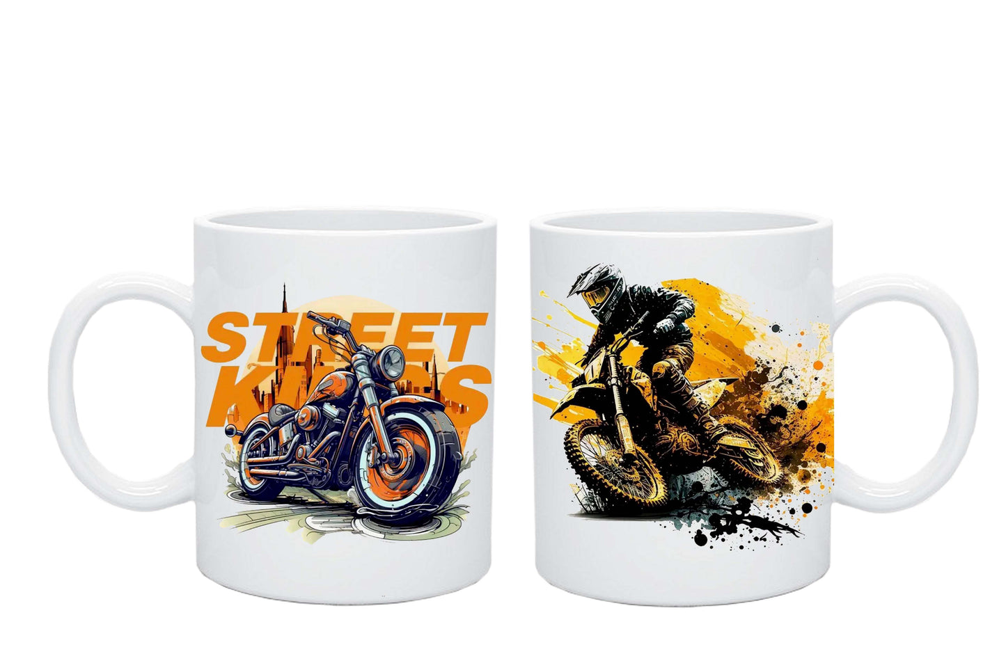 Keramický hrnek ECO bílý - #1 Motocyklista