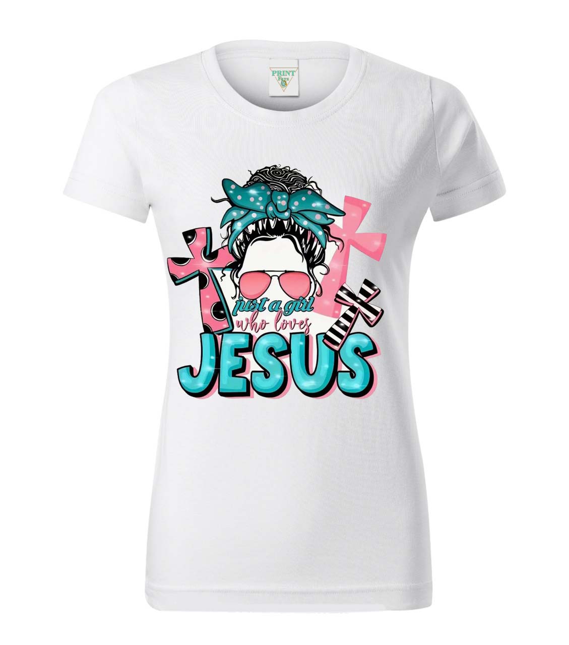 Dámská trička Basic - #2 Just a girl who loves Jesus