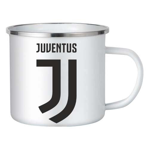 Hrnek kovový bílý - #1 Juventus