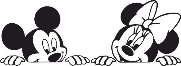 Nálepka na auto MICKEY A MINNY