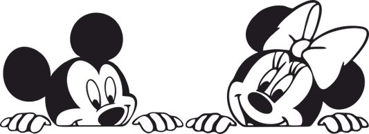 Nálepka na auto MICKEY A MINNY