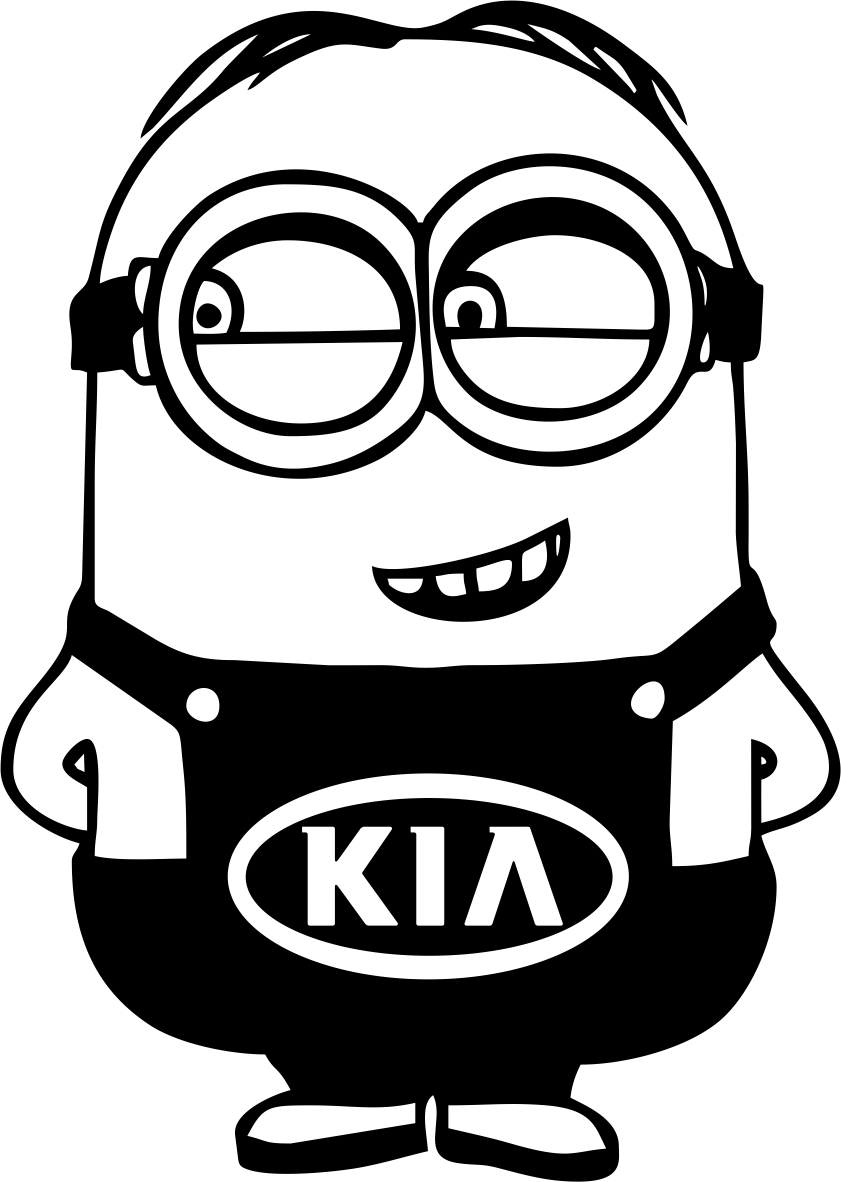 Nálepka na auto KIA Minion
