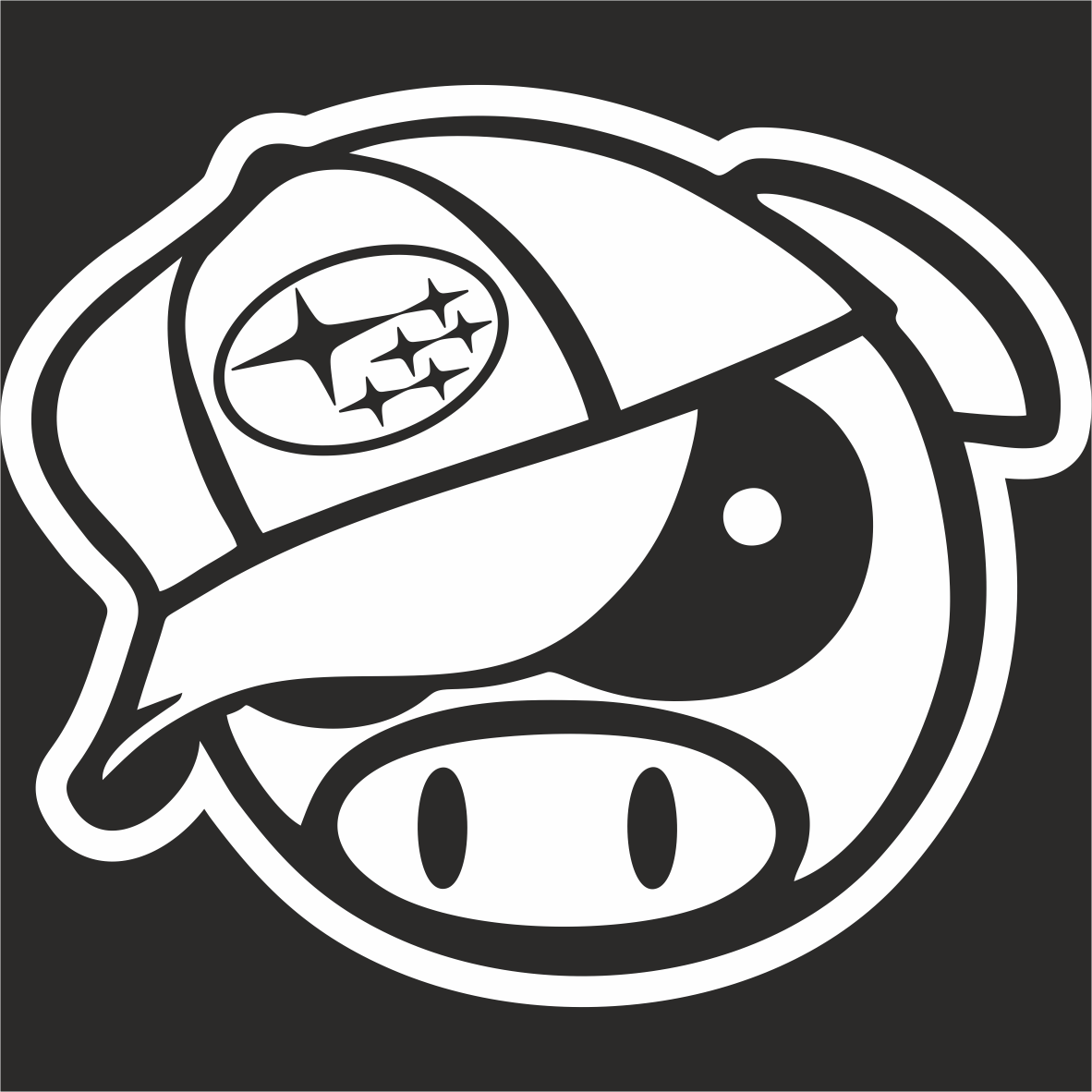 Nálepka na auto JDM Prase SUBARU