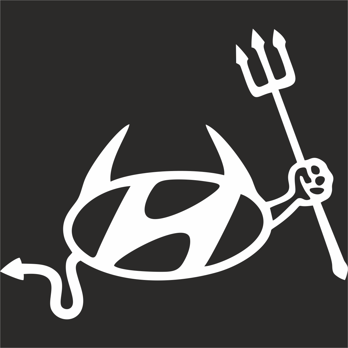 Nálepka na auto HYUNDAY černý