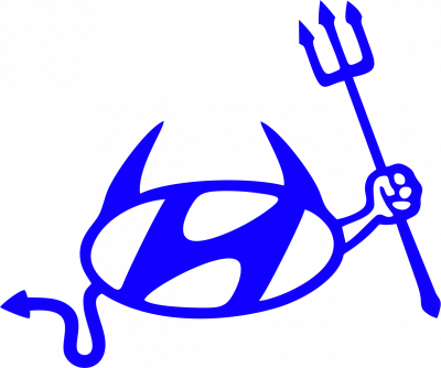 Nálepka na auto HYUNDAY černý