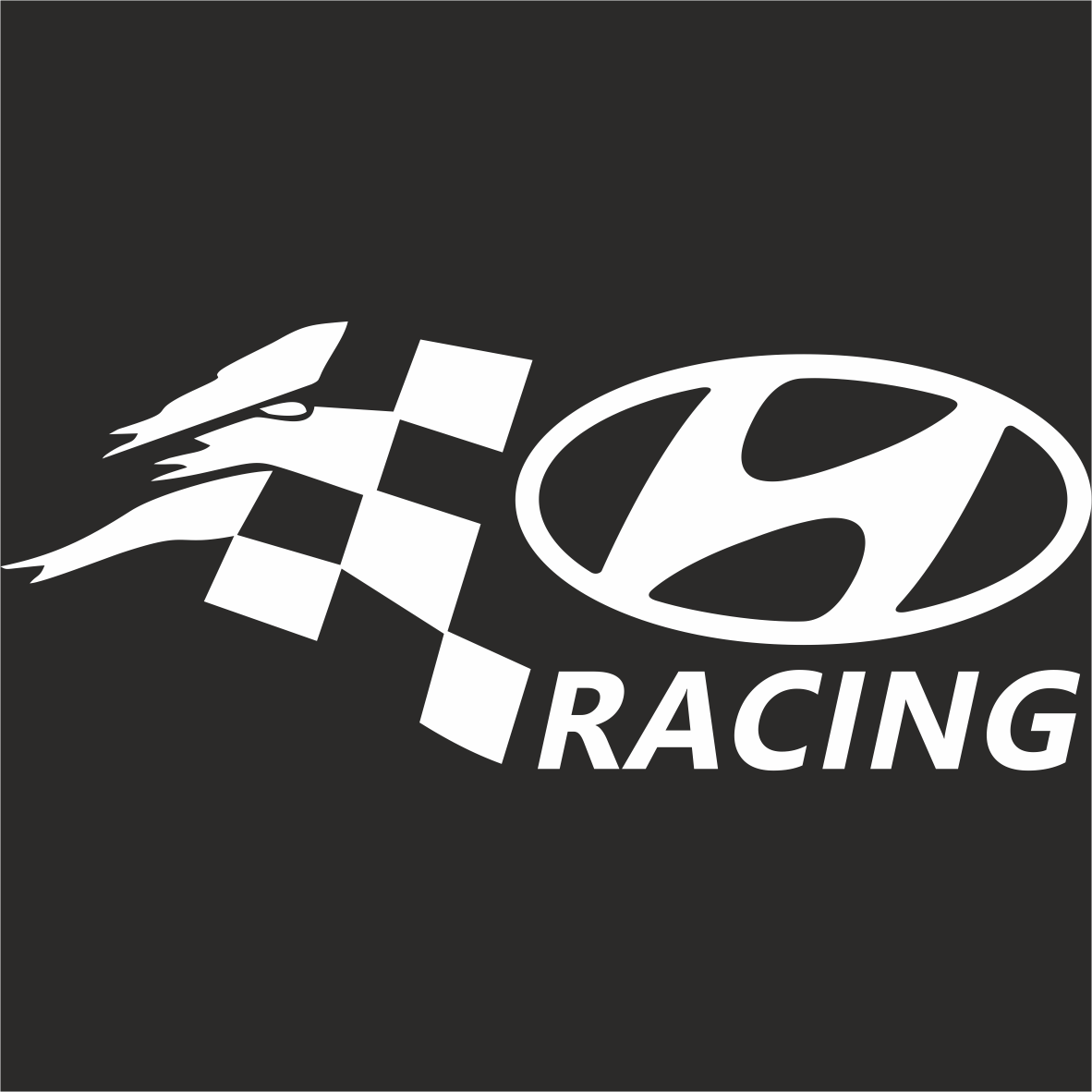 Nálepka na auto HYUNDAY Racing