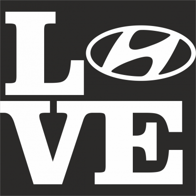 Nálepka na auto HYUNDAY Love