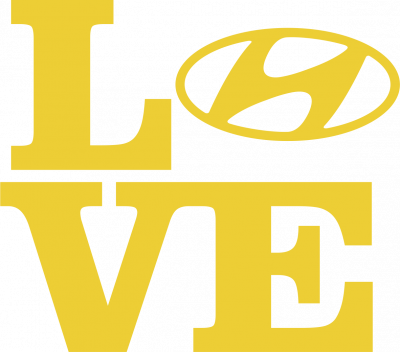 Nálepka na auto HYUNDAY Love