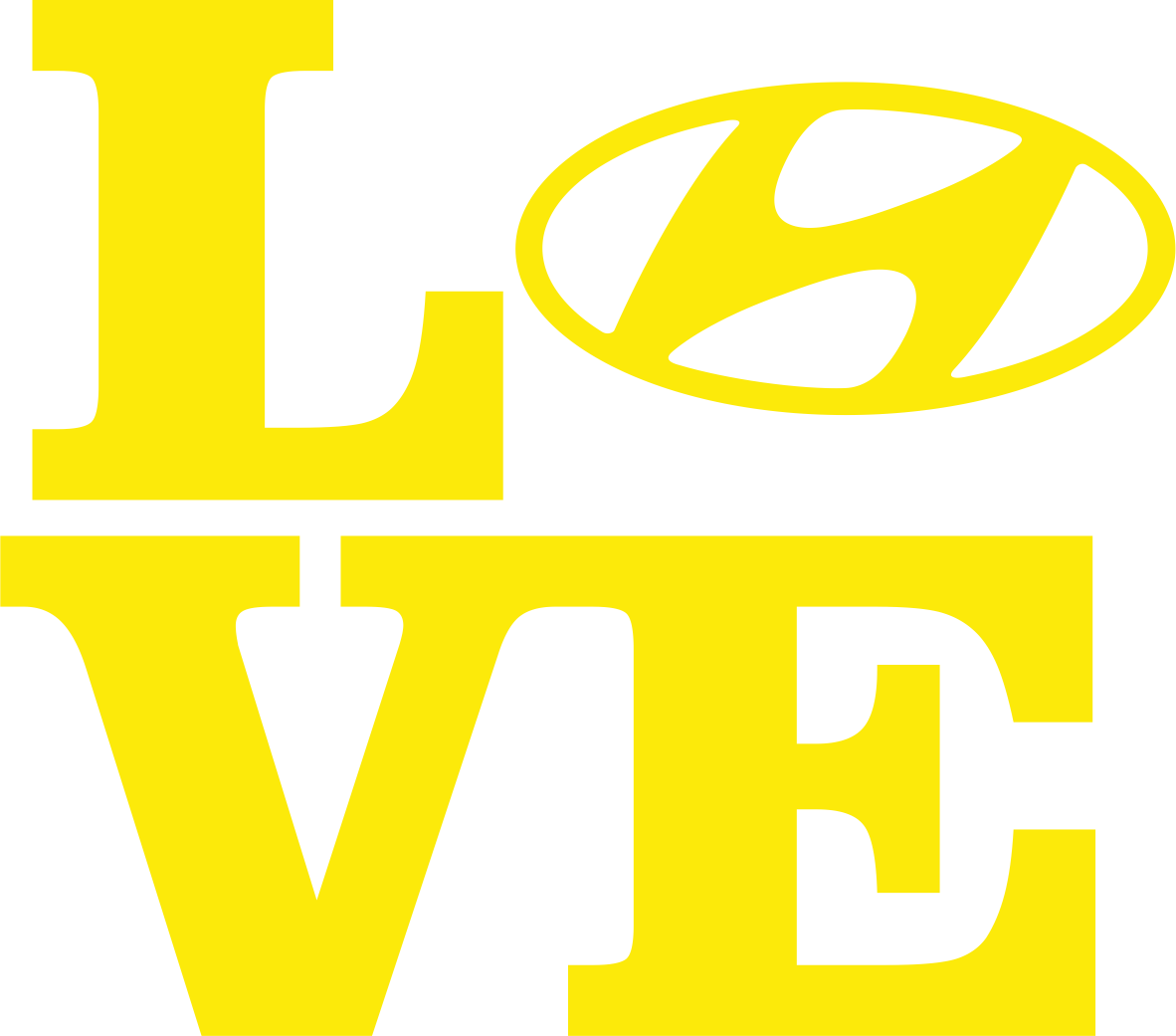 Nálepka na auto HYUNDAY Love