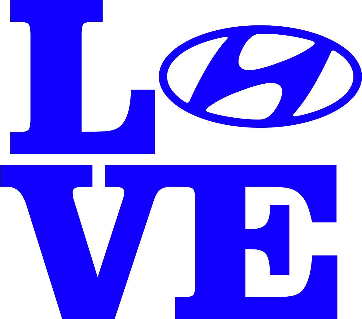 Nálepka na auto HYUNDAY Love